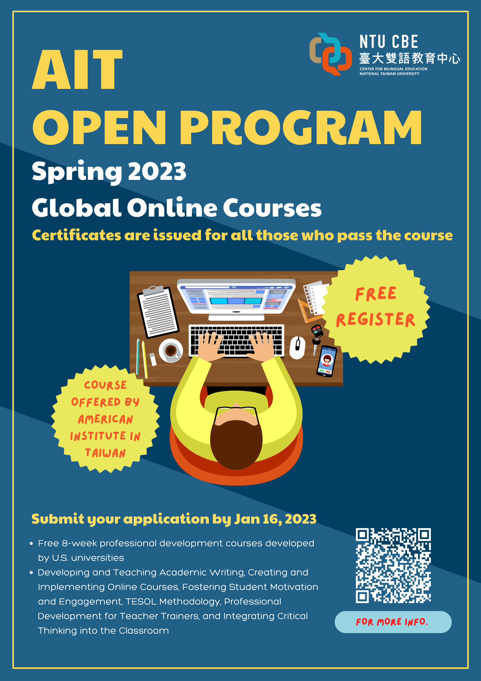 The Online Professional English Network (OPEN) Program is now open